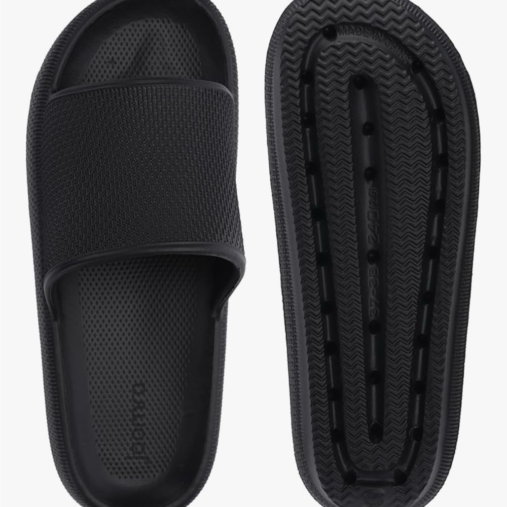 Joomra pillow slippers for women non-slip quick dry black euro 40 9.5